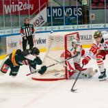 Goalie Sam Harvey und der HCB sind gegen Vorarlberg gefordert.