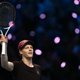 Jannik Sinner steht im Endspiel der ATP Finals. © APA/afp / MARCO BERTORELLO