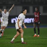 Nadine Nischler jubelt nach ihrem Siegtreffer gegen Milan.