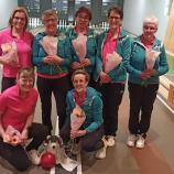 Pustertal hat gepunktet, entsprechend groß war die Freude:  Hinten von links  Sieglinde Müller, Inge Rauter, Nelly Agstner, Ingrid Brugger und Luisa Steinkasserer; vorne von links Margith Gruber und Kathrin Brugger.