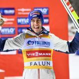 Stefan Kraft hat am Dienstag in Falun gewonnen. © ANSA / Fredrik Sandberg