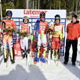 Bei strahlendem Sonnenschein wurden die Podestfahrer in Obereggen prämiert. © Matteo Groppo