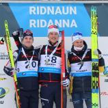 Das Podest bei den Männern: Kasper Kalkenberg, Dominik Unterweger und Henning Sjokvist (v.l.). © Sportissimus (3)