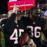 Die Atlanta Falcons feierten einen wilden Sieg. © APA / MIKE EHRMANN