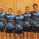 Die Traminer Mannschaft  in der Serie C1: Egon Bertignoll, Manuel Atz, Walter Kerschbaumer, Michael Florian, Florian Maier (v.l.).