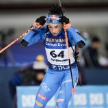 Dorothea Wierer greift im Sprint an. © ANSA / BJORN LARSSON ROSVALL