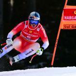 Franjo von Allmen scheut auch in Gröden kein Risiko. © APA/afp / STEFANO RELLANDINI