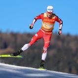 Johannes Høsflot Klæbo put on a great show in Toblach. © ANSA / ANDREA SOLERO