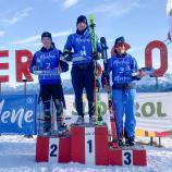 Jonas Feichter (center) secured victory in the U21 category. © FISI South Tyrol