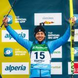 Maximilian Leitgeb strahlt im IBU Junior Cup erstmals vom Podest. © Josef Plaickner