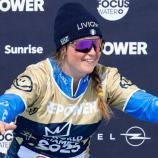 Michela Moioli  hat einen zweiten Platz bejubelt. © FISI