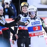 Nika Prevc hat den Auftakt der Two Nights Tour gewonnen. © APA/afp / PHILIPP GUELLAND