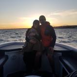 Omar Visintin mit Magdalena und Tochter Lima.