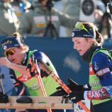 Verfeindete Teamkolleginnen: Julia Simon (l.) und Justine Braisaz-Bouchet. © TEY / Pierre TEYSSOT