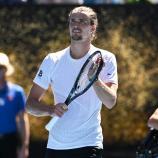 Alexander Zverev sorgte für Erheiterung. © ANSA / JOEL CARRETT
