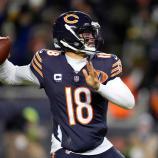 Caleb Williams and the Bears celebrated a playoff victory. © APA / PATRICK MCDERMOTT