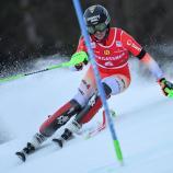 Camille Rast mène à Kranjska Gora. © APA/afp / JURE MAKOVEC