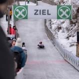 Die Zielgerade der Naturrodelbahn in Laas. © Jana Zischg