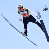 Domen Prevc is currently the king of the skies. © ANSA / ANNA SZILAGYI