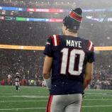 Drake Maye ist der Quarterback der New England Patriots. © APA / WINSLOW TOWNSON