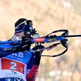 Fabien Claude und die Franzose nehmen den Staffel-Sieg ins Visier. © APA/afp / TOBIAS SCHWARZ