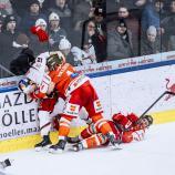 Im Duell zwischen Bullen und Foxes flogen die Fetzen. © EC RBS/Heiko Mandl