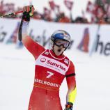 Marco Odermatt is leading the home World Cup. © ANSA / JEAN-CHRISTOPHE BOTT