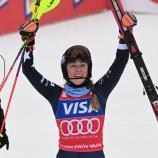 Shiffrin jubelt im Ziel. © APA/afp / MICHAL CIZEK