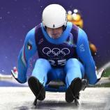 Dominik Fischnaller beim Training in Cortina. © APA/afp / MARCO BERTORELLO