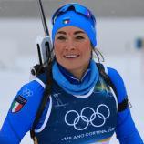 Dorothea Wierer n'a pas perdu son sourire même après ce sprint désastreux. © ANSA / Teyssot