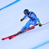 Giovanni Franzoni stellte die Bestzeit in der Abfahrt auf. © APA/afp / FABRICE COFFRINI