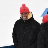 Jürgen Klopp gastierte am Dienstag in Antholz. Rechts hinten:Ole Einar Björndalen. © APA/afp / MARCO BERTORELLO