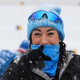 Kaum einer bringt Dorothea Wierer so zum Lachen wie Tommaso Giacomel. © Teyssot