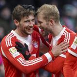 Leon Goretzka (links) schoss das 3:0. © ANSA / CHRISTOPHER NEUNDORF