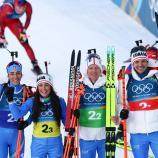 Lisa Vittozzi, Dorothea Wierer, Lukas Hofer et Tommaso Giacomel (de gauche à droite) ont remporté la médaille d'argent à Antholz. © APA/afp / FRANCK FIFE
