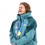 Lucas Pinheiro Braathen a été submergé par ses émotions. © ANSA / ANNA SZILAGYI