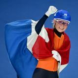 Marijke Groenewoud wurde nach ihrem Olympiasieg besonders überrascht. © APA/afp / PIERO CRUCIATTI