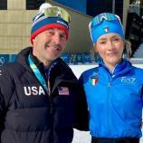 Armin Auchentaller und seine Tochter Hannah Auchentaller bei den Olympischen Spielen 2026. © fop