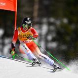 Camille Rast führt nach dem ersten Lauf. © APA/afp / PONTUS LUNDAHL