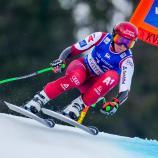 Cornelia Hütter hat das beste Ergebnis der Österreicherinnen im Super-G eingefahren. © APA/afp / CORNELIUS POPPE