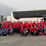 Die Teilnehmer der Special Olympics vor der Abreise.