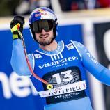 Dominik Paris ballt die Faust. © ANSA / JEAN-CHRISTOPHE BOTT