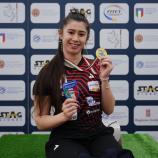 Gaia Monfardini holte bei der Italienmeisterschaft in Terni gleich drei Mal eine Goldmedaille.