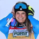 Laura Pirovano kann am Samstag die Abfahrtskugel gewinnen. © Pentaphoto
