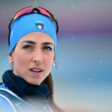 Lisa Vittozzi führt Italiens Biathlon-Team an. © ANSA / MARTIN METELKO