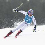 Lucas Pinheiro Braathen könnte die erste Weltcupkugel für Brasilien holen. © ANSA / JEAN-CHRISTOPHE BOTT