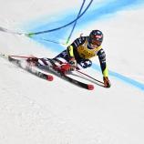 Mikaela Shiffrin kämpft im Super-G um wichtige Punkte für den Gesamtweltcup. © ANSA / PONTUS LUNDAHL