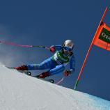 Nadia Delago war die beste Azzurra am Mittwoch im Training. © APA/afp / LIONEL BONAVENTURE