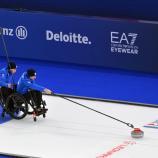 Wirbel beim Curling. © ANSA / GMT Mezzelani - Comitato Italian