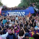 Der FC Barcelona wurde von den eigenen Fans gefeiert. © ANSA / ENRIC FONTCUBERTA